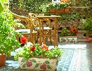 Vista sul giardino del Bed and Breakfast l'Antica Via