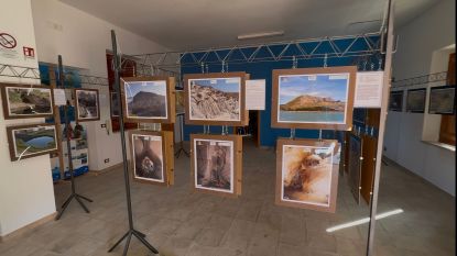 Uno scorcio della mostra su gessi e zolfare nel centro visite di Torre Salsa