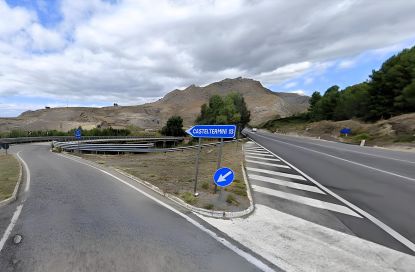 L'ingresso della SP n. 21 (da SS 189 a Casteltermini)