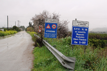 Un tratto della SPC n. 18 che sarà interessata dai lavori di ammodernamento