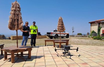 Un drone con i tecnici della Protezione Civile del Libero Consorzio di Agrigento