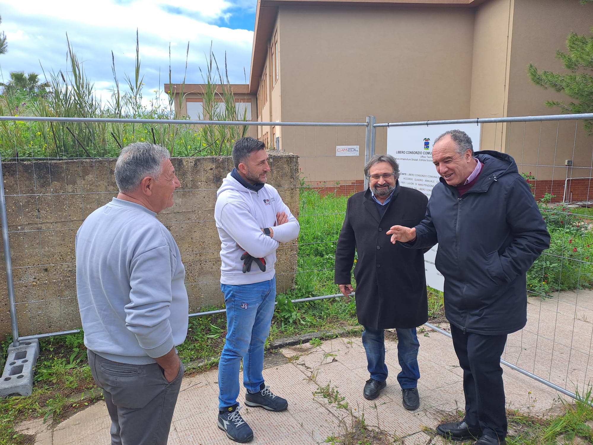 Sopralluogo del Presidente con l'impresa incaricata 