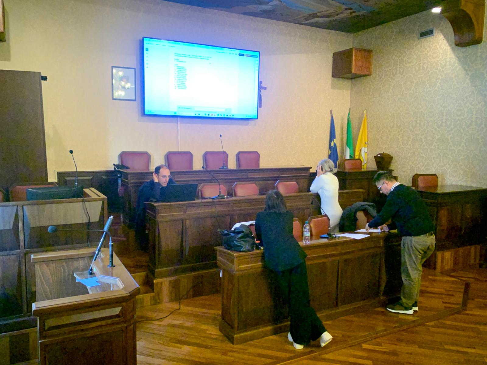 Un momento dell'estrazione in aula Giglia