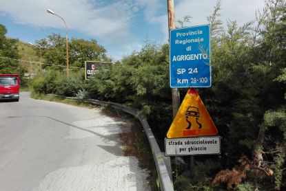 Un tratto della SP n.24-B Cammarata-S. Stefano Quisquina