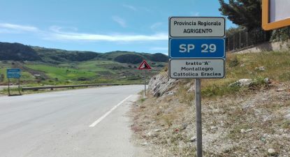 Un tratto della SP n. 29-A Montallegro-Cattolica Eraclea