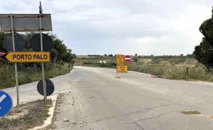 Il tratto della SP n. 79B chiuso al traffico