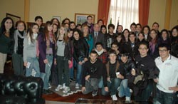 Foto di gruppo con il Presidente della Provincia