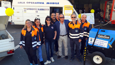 Il Commissario Straordinario del Libero Consorzio dr. Giuseppe Marino con il Gruppo di ProtezioneCivile