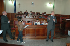 Il Presidente D'Orsi parla agli alunni della "Anna Frank"