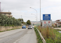 Un tratto della SP n. 17 Raffadali-Santa Elisabetta