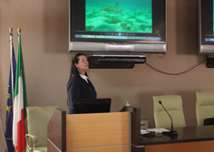 La dott.ssa Daniela Freggi durante la giornata formativa di Agrigento