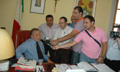 Un momento della conferenza stampa