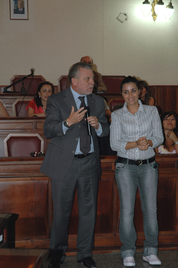 Il Presidente D'Orsi intrattiene i bambini