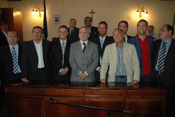 La nuova Giunta (mancano Gentile e Barbera)