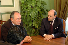 Il Prefetto Postiglione con il Presidente del C.P. Giambalvo