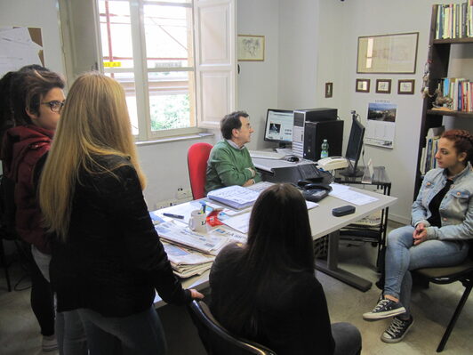 Un momento della visita 