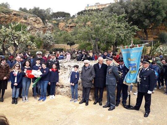Un momento delle celebrazioni al Giardino Botanico